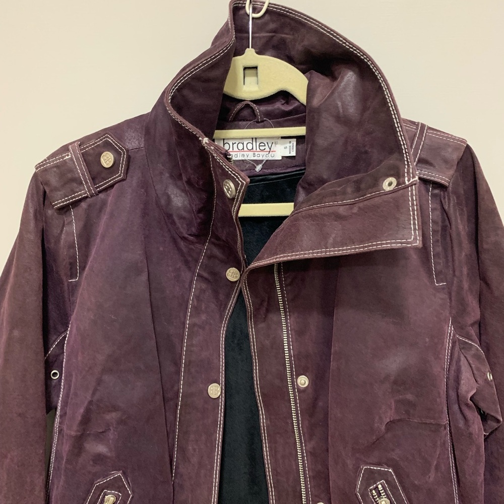 Bradley Bayou Burgundy Jacket with Snap Front - Picture 6 of 7